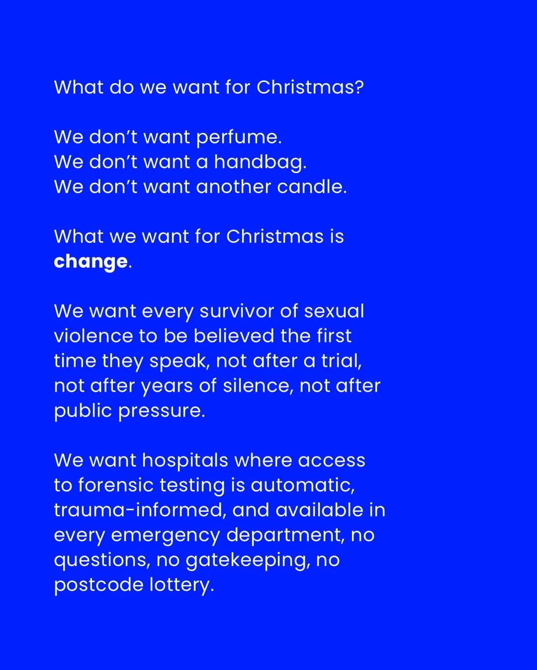 This is what we should all want.