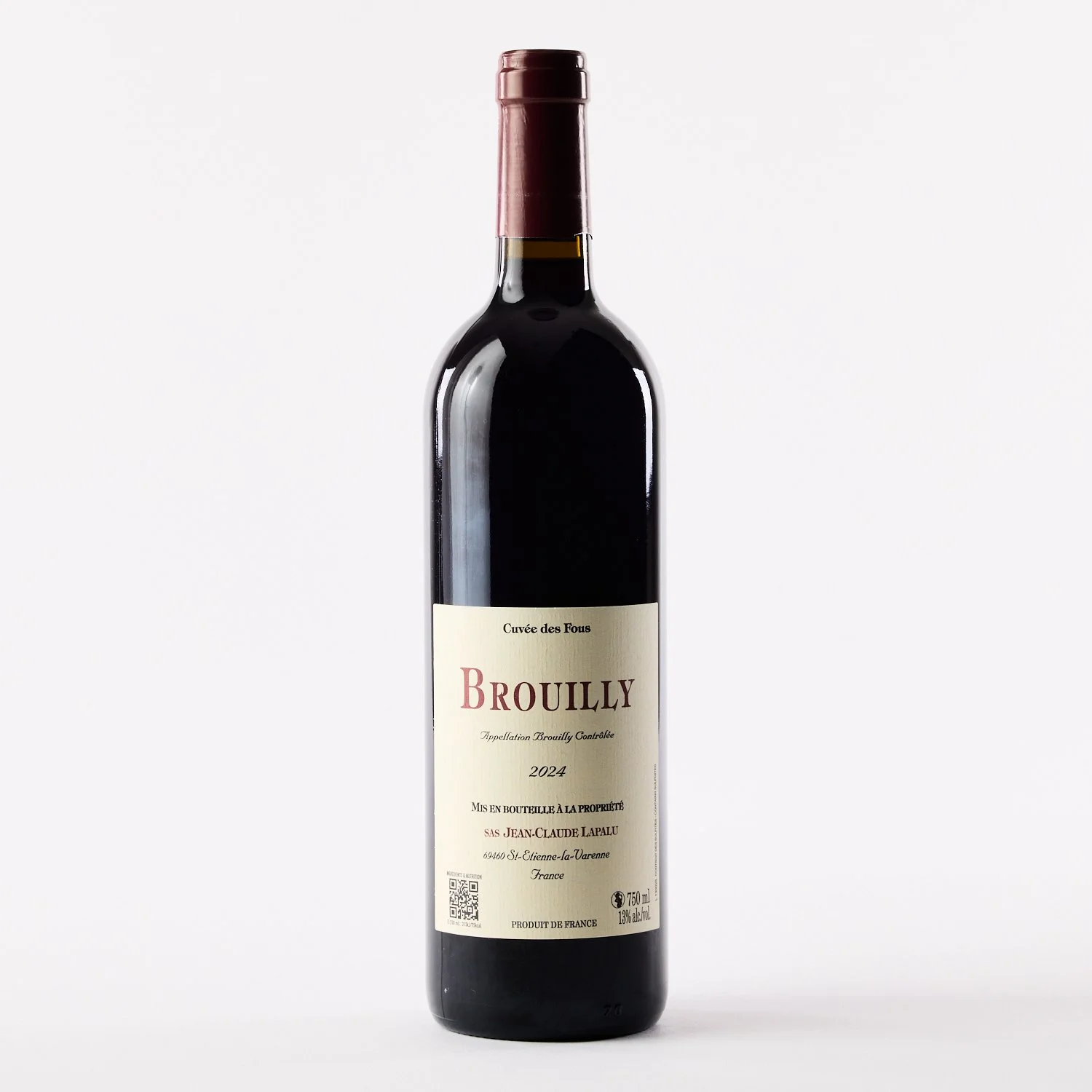 Jean-Claude Lapalu, Cuvée des Fous Brouilly, Beaujolais, 2024