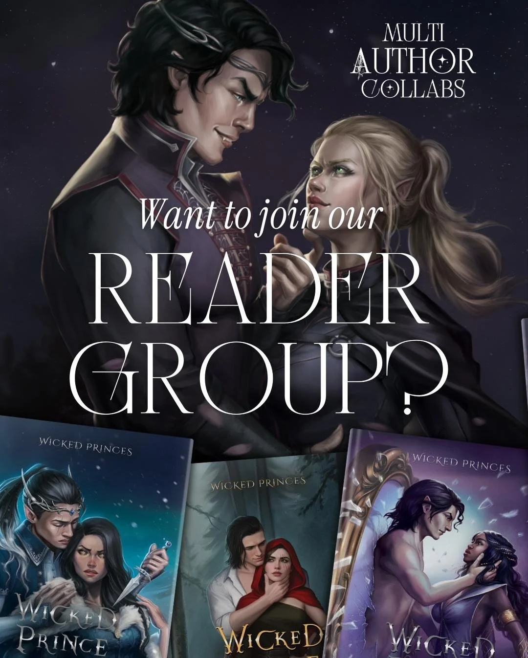 We&rsquo;re finally launching our Multi Author Collabs Reader Group&hellip; and you&rsquo;re invited. 💫

🥹 If you&rsquo;ve been craving a place to meet new bookish friends, gush over fantasy romances, join read-alongs, and support the authors you l