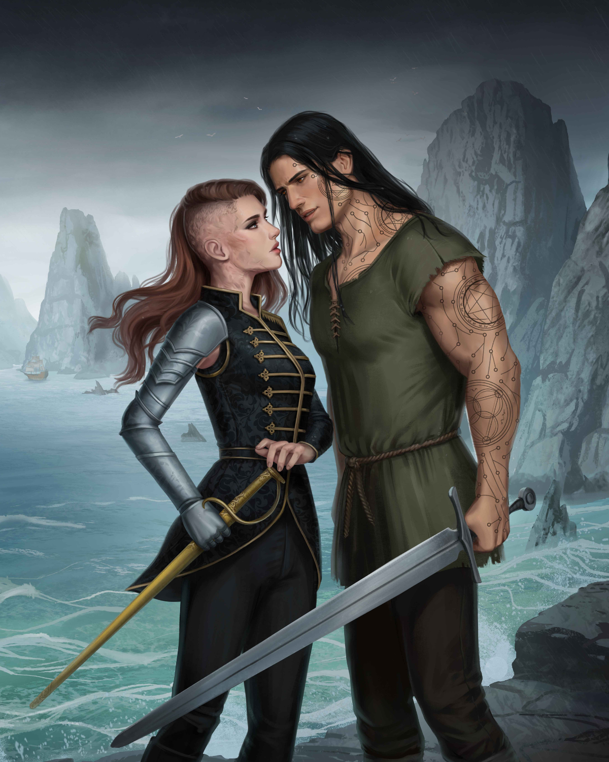 Rage of Krakens by Juliette Caruso, from the Wicked Princes collection, forbidden romance, arranged marriage, fire magic romantasy collection from Multi Author Collabs hosted by Angela J. Ford and Bwabs