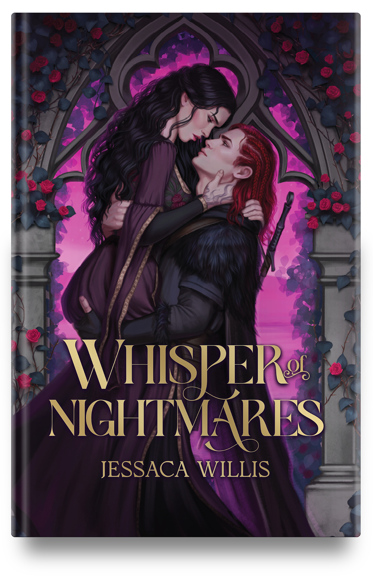 Whispers of Nightmares by Jessaca Willis, from the Forbidden Bonds collection, forbidden romance, arranged marriage, fire magic romantasy collection from Multi Author Collabs hosted by Angela J. Ford and Bwabs