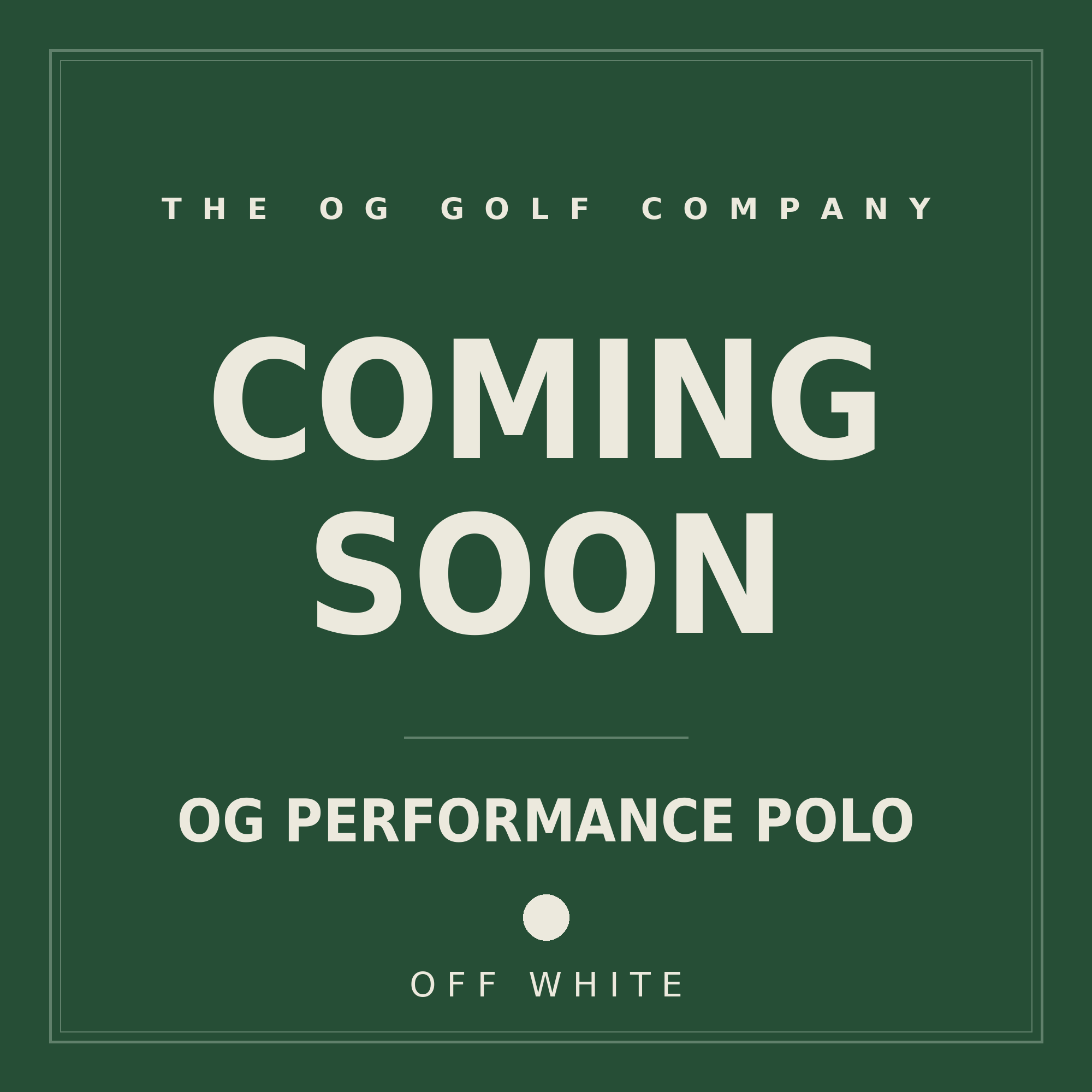 OG Performance Polo (Off White)