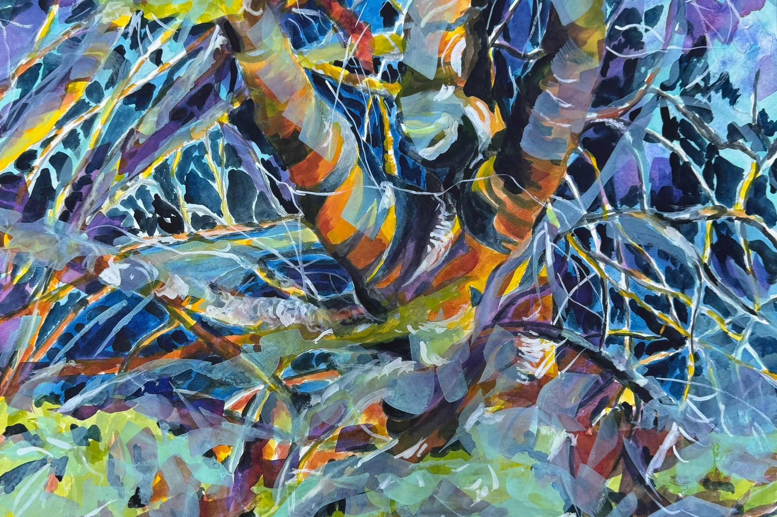 Detail - This old spruce grew out of an old growth stump left by the loggers in the depression. The tree has been subjected to many human interactions. This tree is a warrior connecting to the caryatid columns reflecting strength and resilience betwe