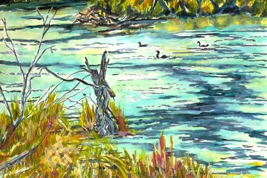Detail -I have driven by this Muskoka swamp for a very long time, admiring, wondering about life and the views everyday at the house on the edge of the swamp. I observe visual stories, and this is a story about connection and communication.