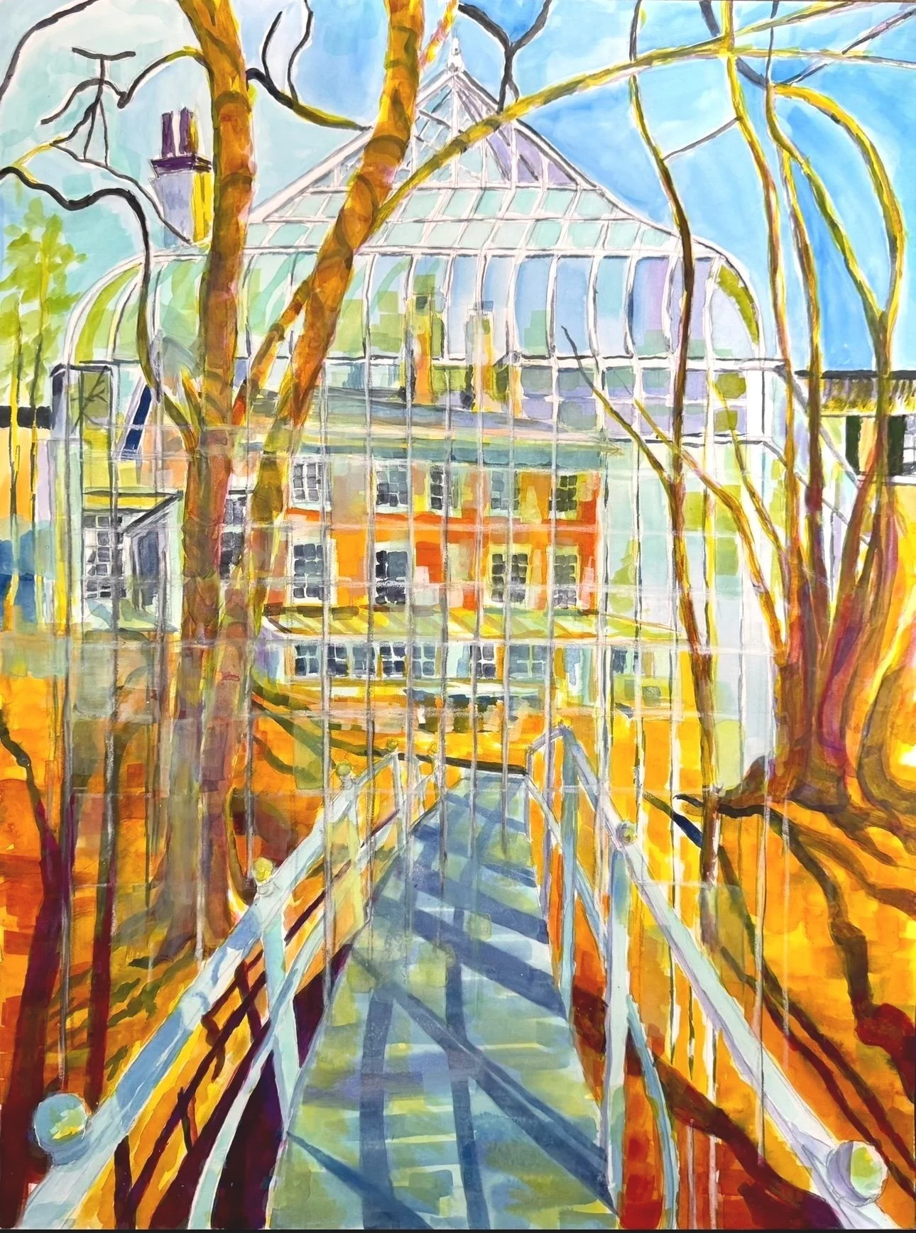 Looking through a crystal ball
Watercolour/Gouache on 140lb rag paper.
$750 Framed/Matte/White