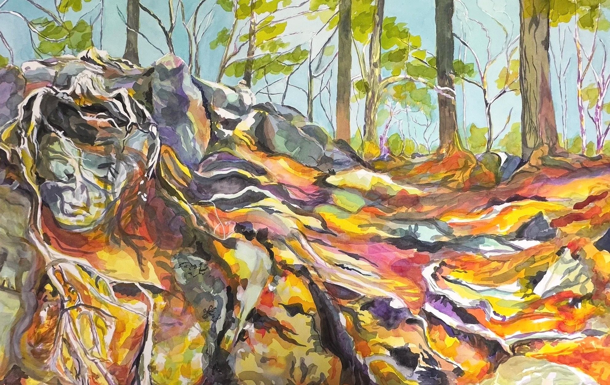 River's Bend, 2026
Watercolour and gouache on 140lb cotton rag paper.
51 x 36 inches.
$2500