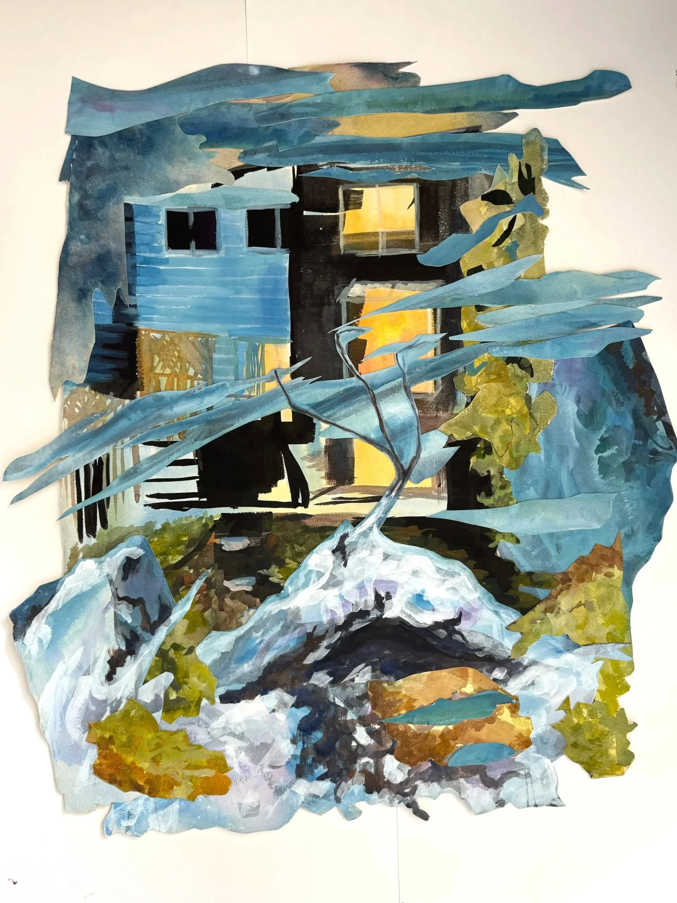 Half Light, 2026
30 x 40 inches
Collage, watercolour and gouache on handmade paper.
$1000