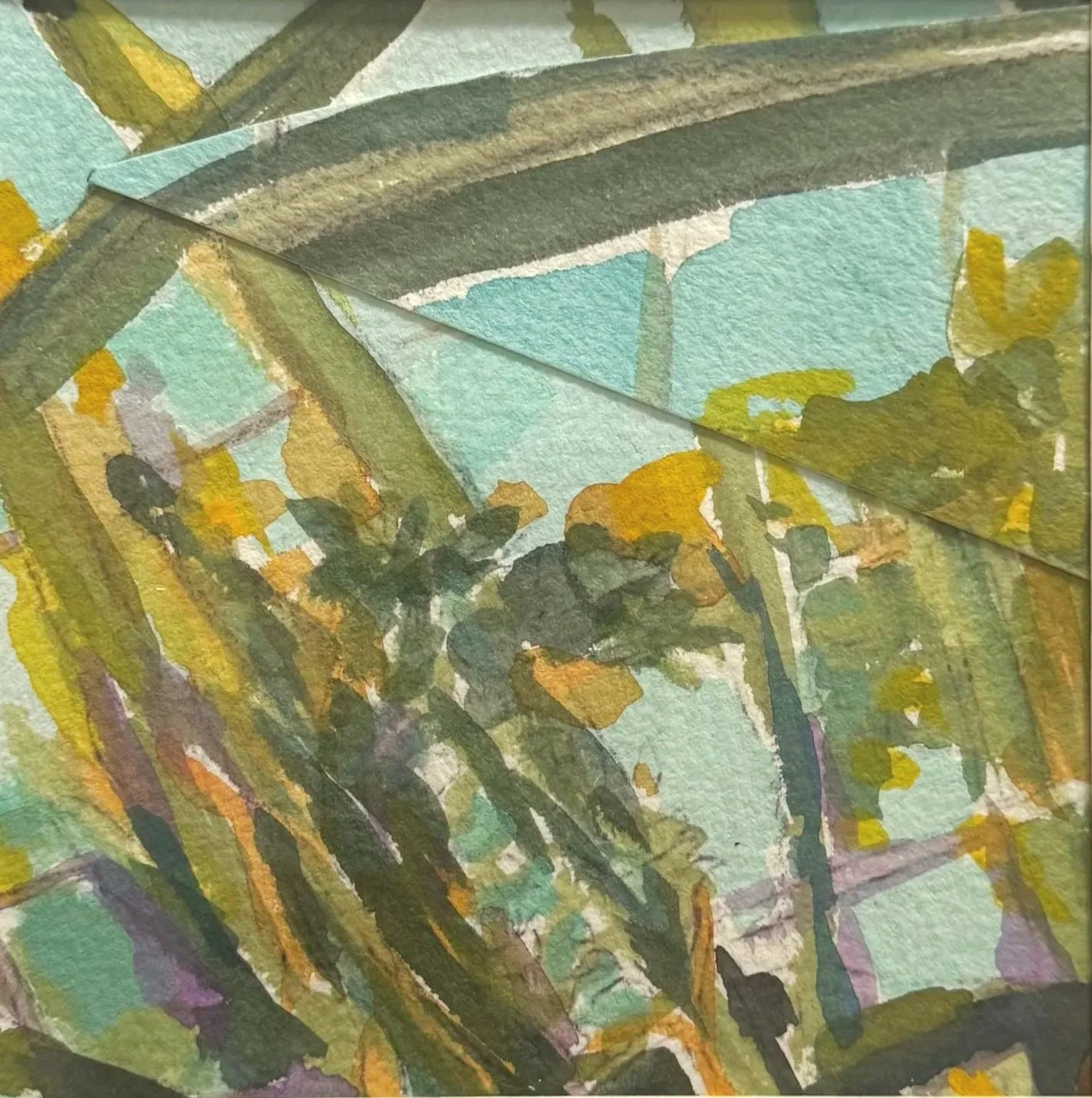 17. 8 x8 inches.
Collage, watercolour and gouache on paper.
$60