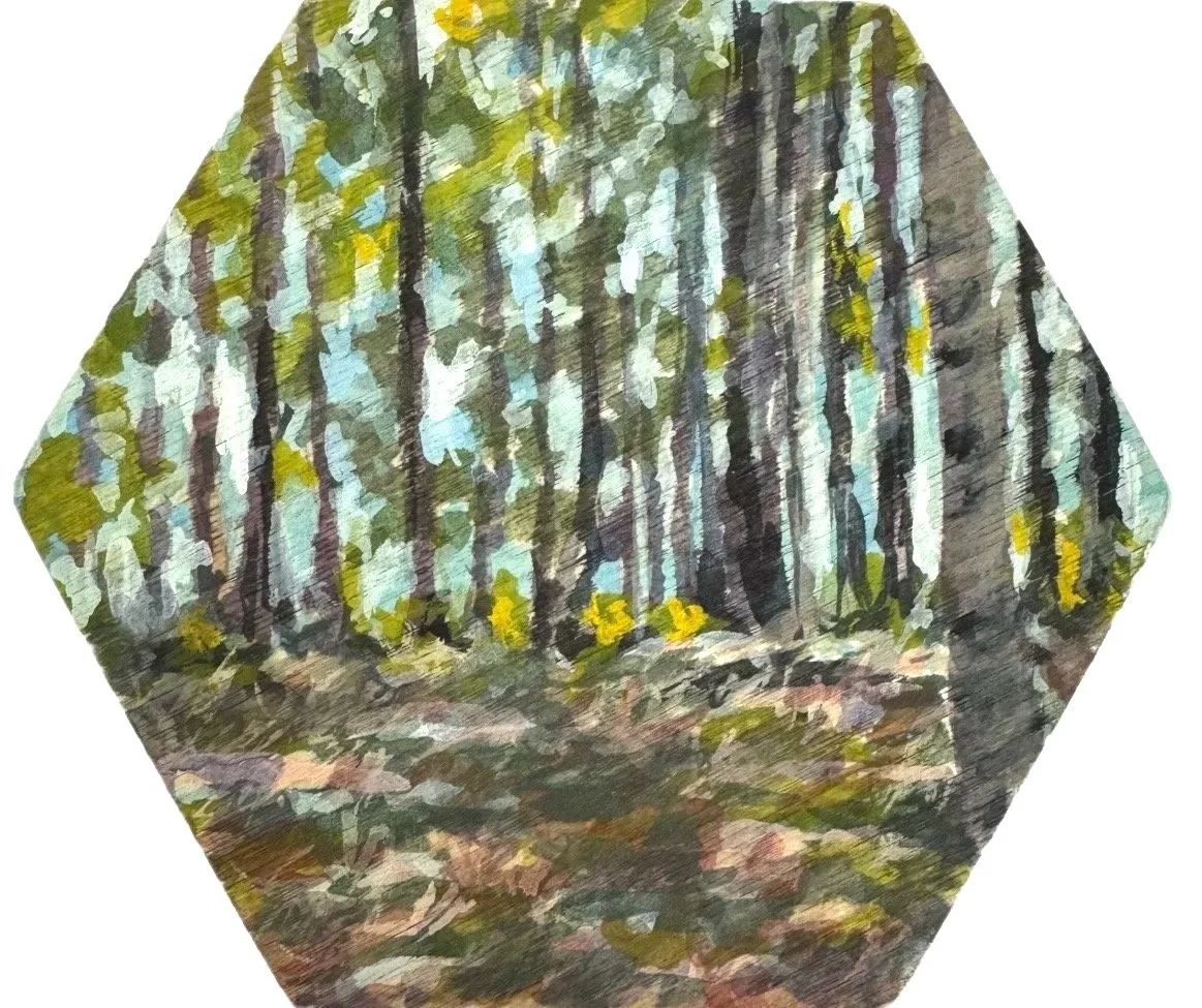On the Edge, 2026
5 x 5 inches.
Watercolour and gouache on board.
$100