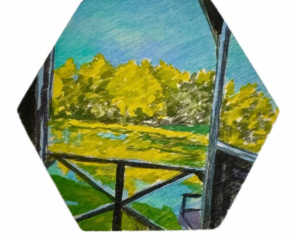 Room with a View, 2026
5 x 5 inches.
Watercolour and gouache on board.
$100