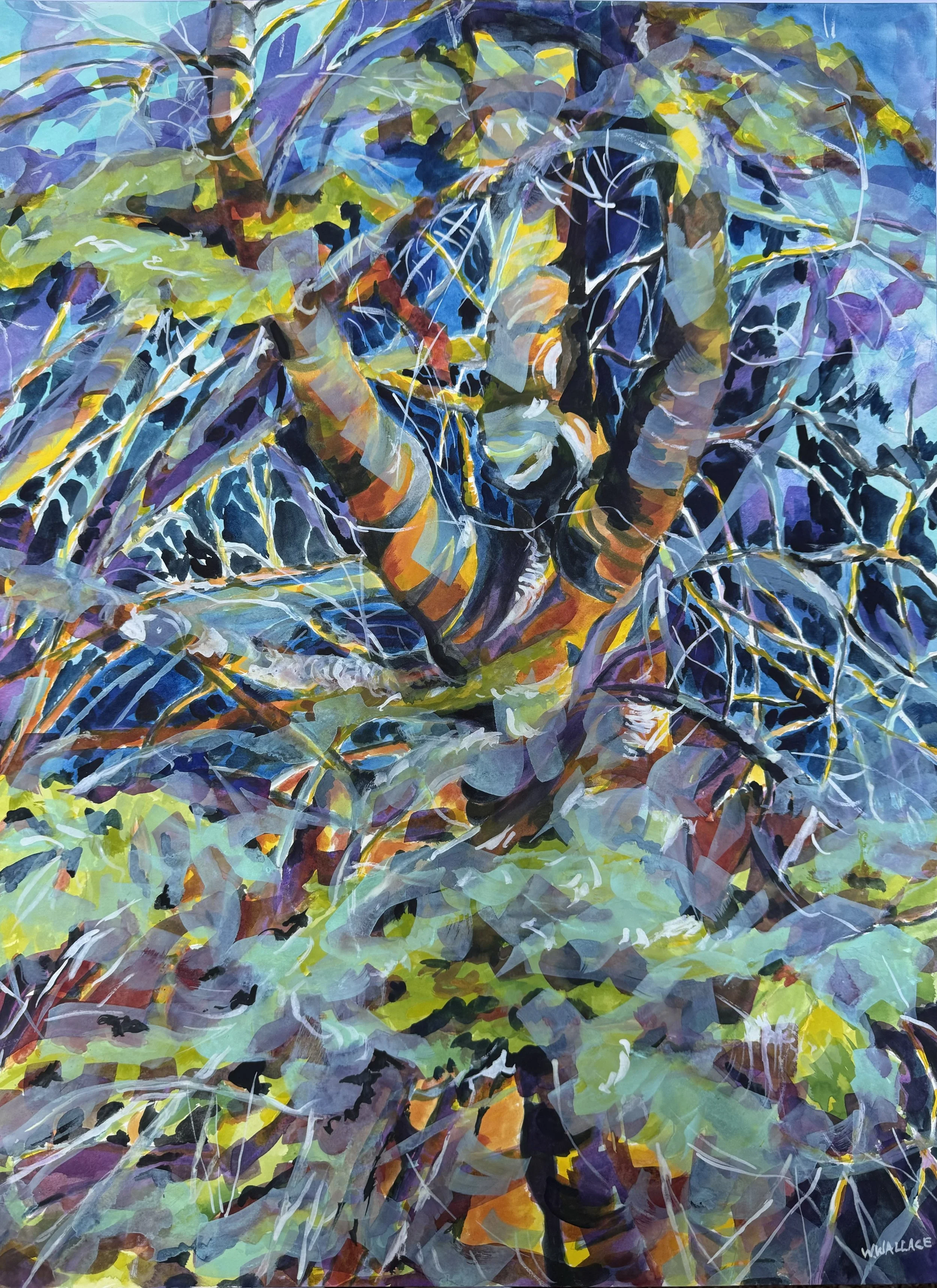 Shoreline Warrior, 2024
Watercolour/Gouache on Arches hot press 140lb paper.
27 x 33.5 inches
$750 Framed/Matte/White
