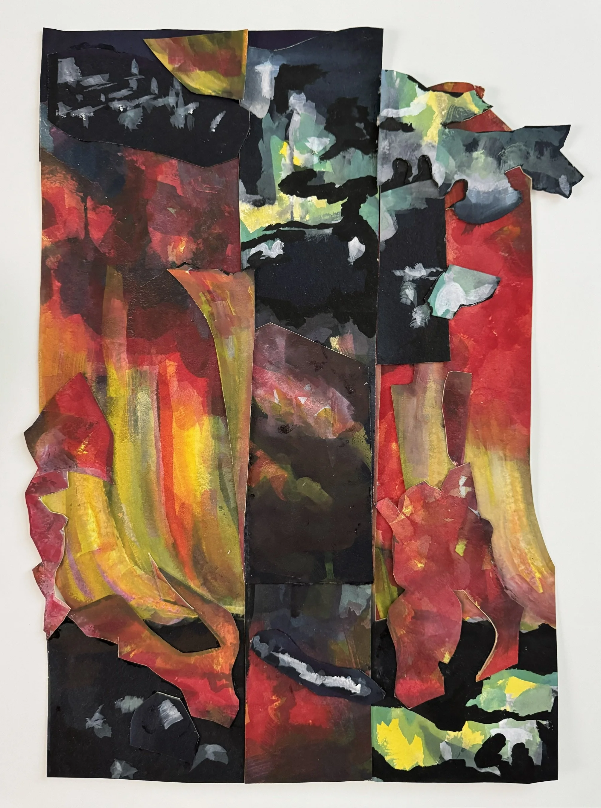 Reverse Flow
Collage, watercolour and gouache on handmade paper.
16 x 20 inches
$400