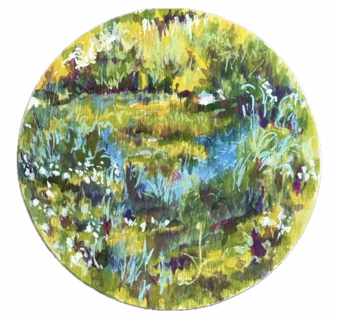 In the Creek, 2026
8 x 8 inches.
Watercolour and gouache on board.
$150