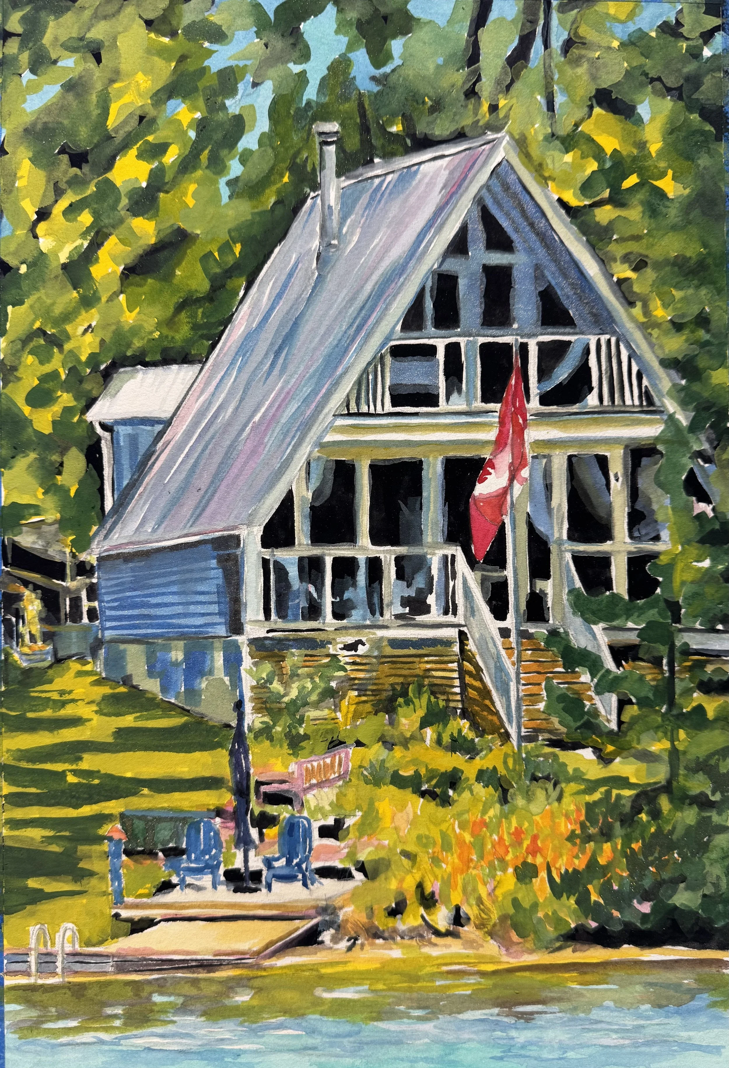 The Beckett's Family Cottage
Watercolour and Gouache on 140lb rag paper.
13x 18 inches
Framed/Matte/White
SOLD