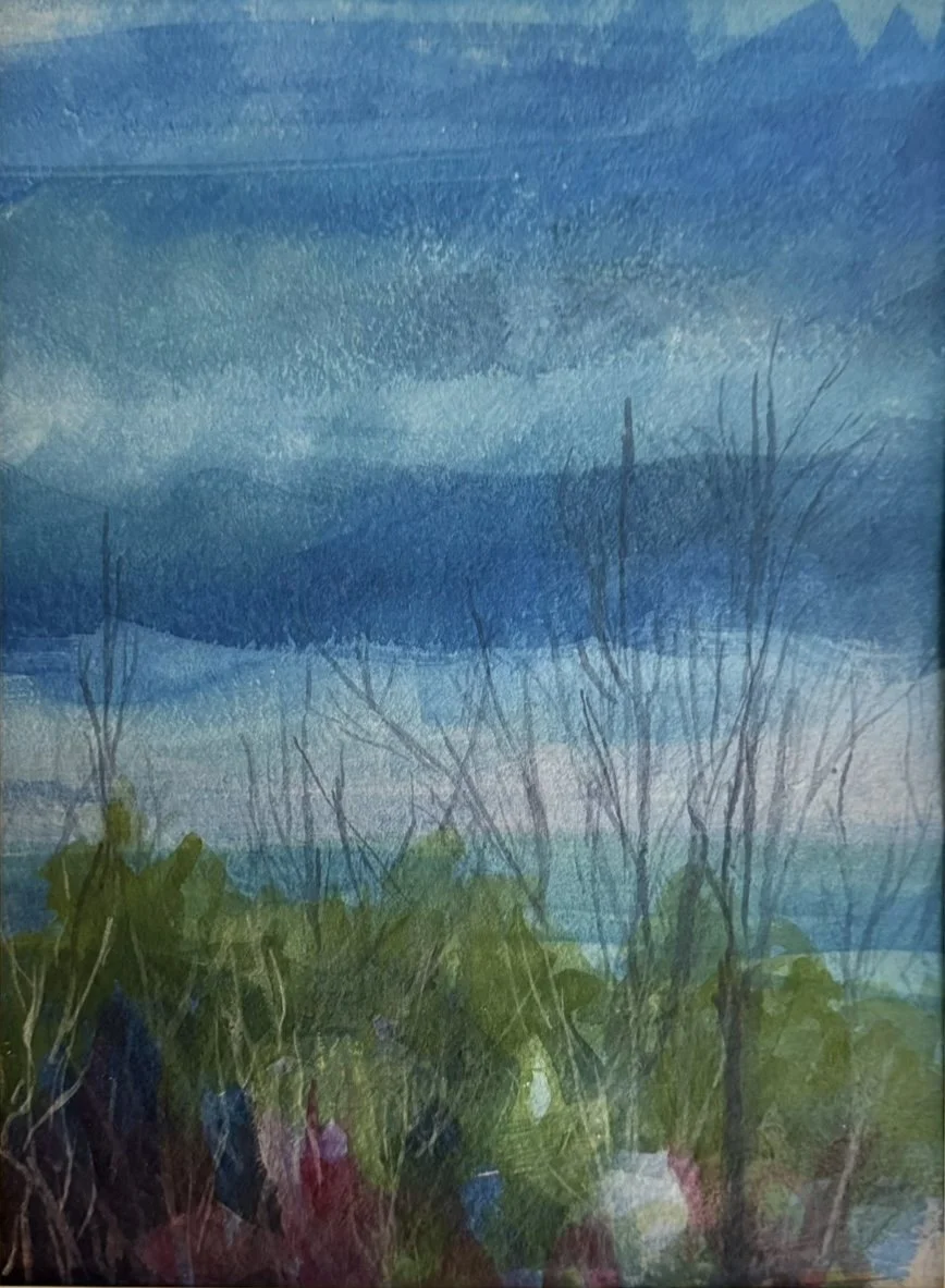 Where the Wild Grapes Grow II
11 x 14 inches
Watercolour and gouache on handmade paper.
Framed White/Matte
SOLD