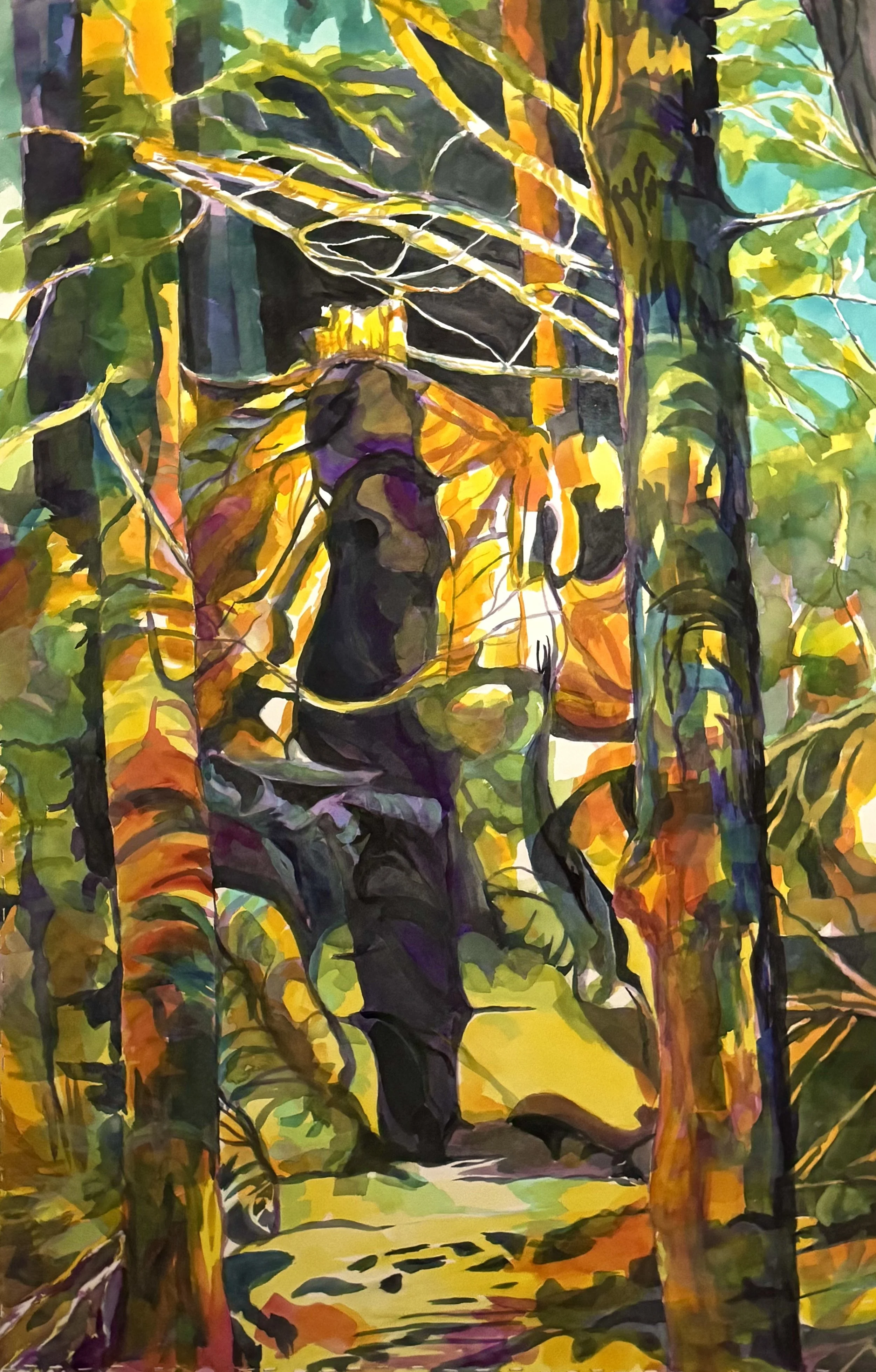 Rebirth, 2026
Watercolour and gouache on 140lb cotton rag paper.
36 x 51 inches.
$3000