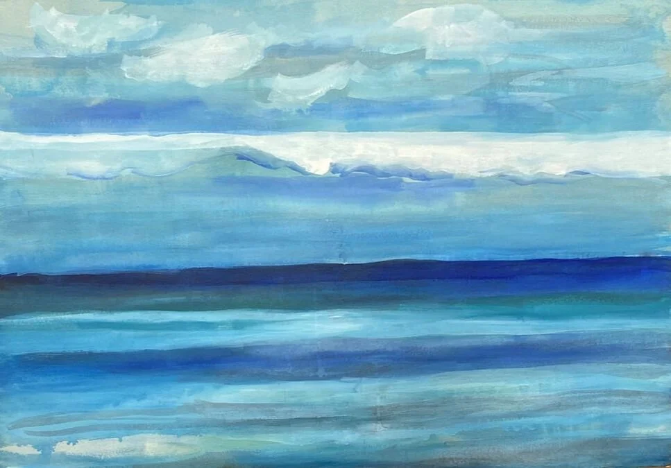 SOLD
Where the Wild Grape Grows 2
Northern Shore of Lake Ontario
Watercolour, gouache and ink on handmade paper. 2024
36 x 24 in.