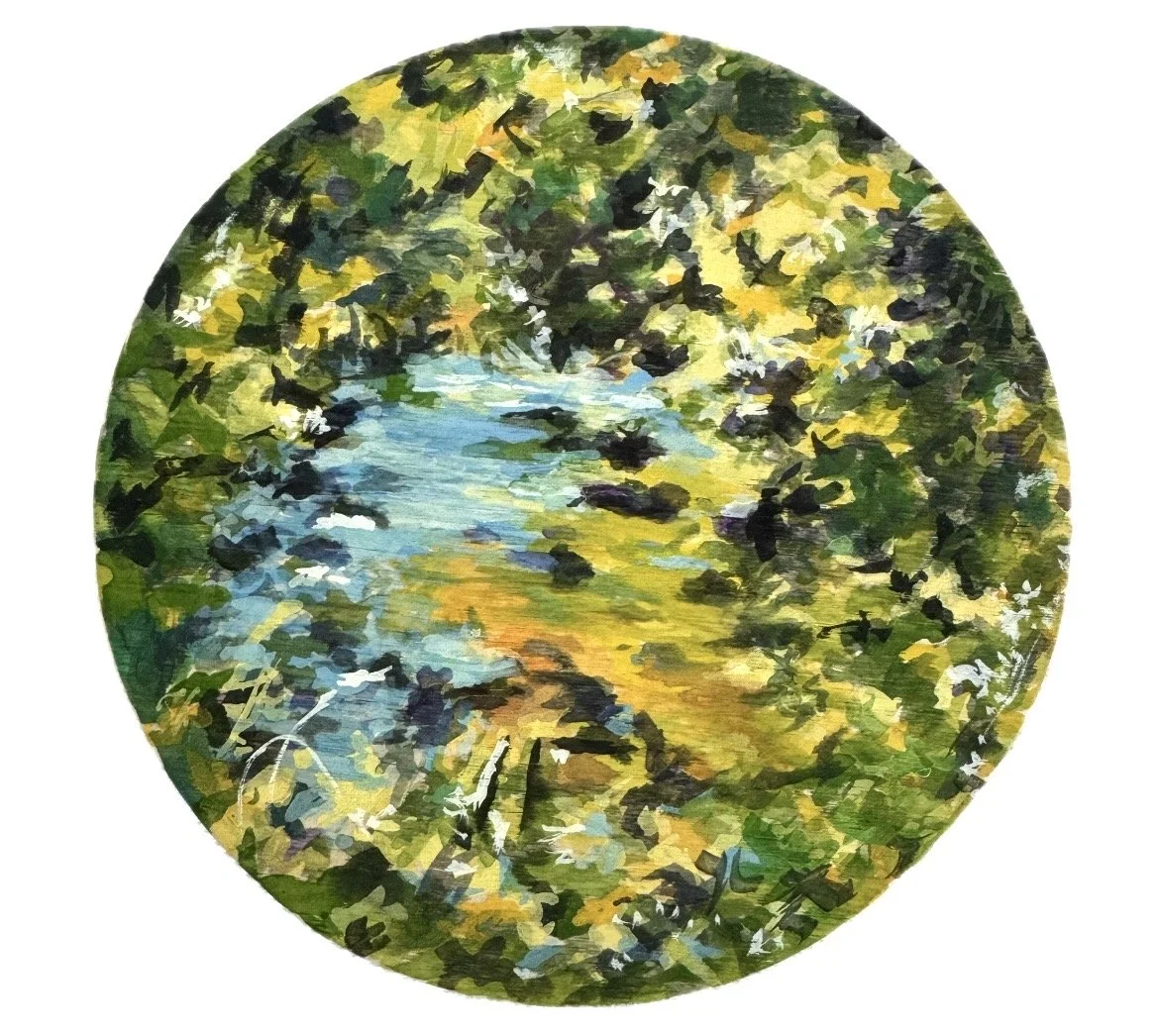 Up the Creek, 2026
8 x 8 inches.
Watercolour and gouache on board.
$150