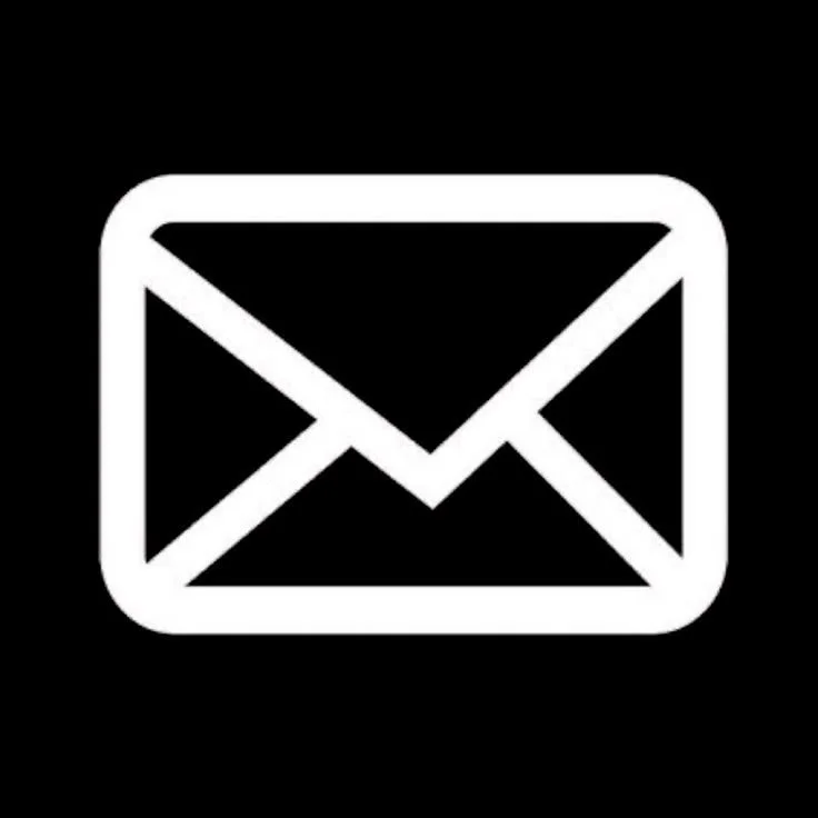 White envelope icon on a black background