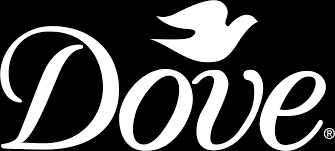 Dove logo with a silhouette of a bird and cursive text on a black background.