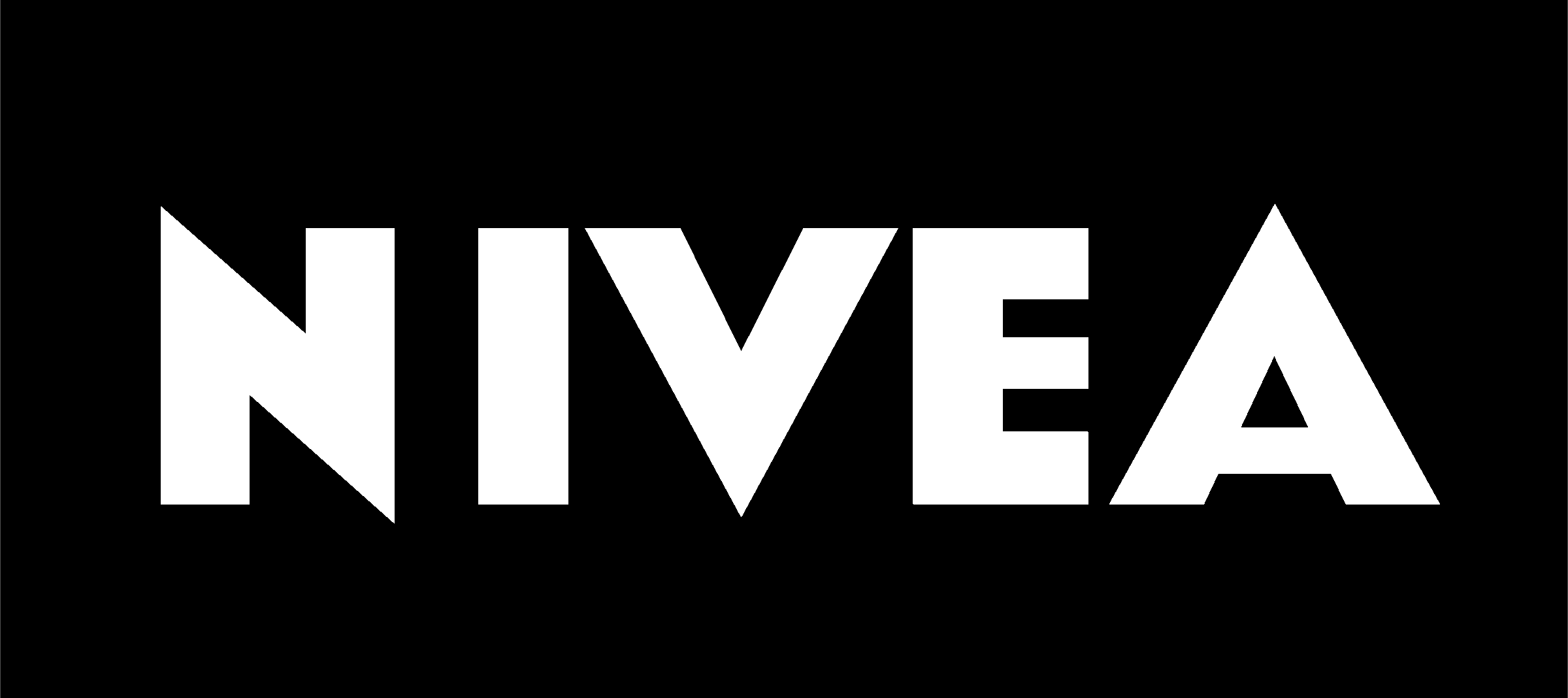 Nivea logo in white text on a black background.