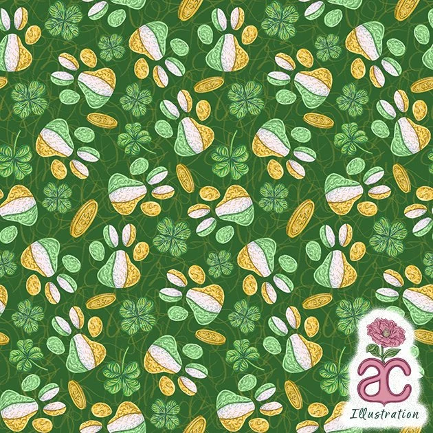 "Irish Paws" 
*Made exclusively for Retro Stylist Wear* 
Adobe Photoshop
2025