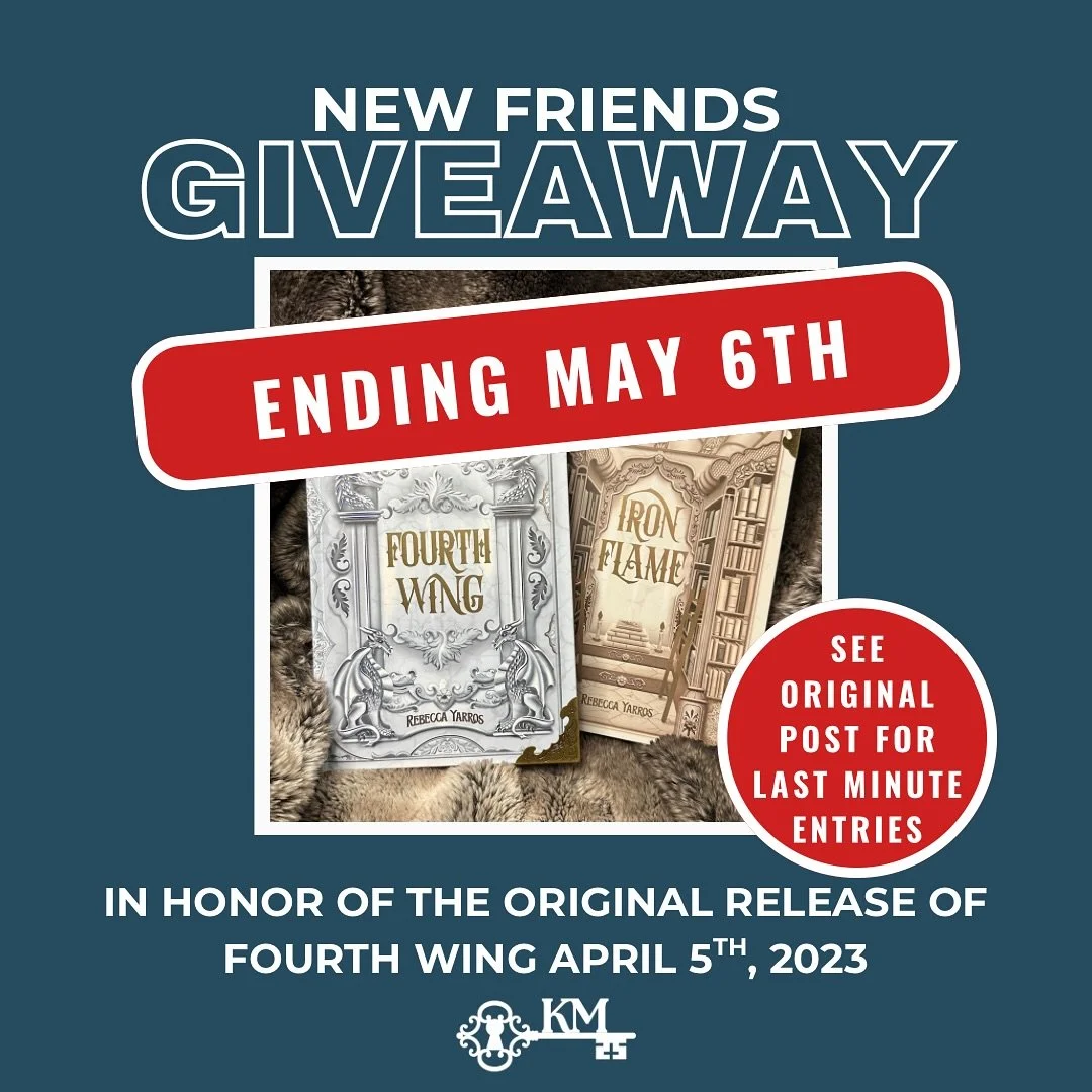 Just a reminder that the Fourth Wing giveaway will be ending May 6th! All votes will be tallied then. As a reminder, you must be follow all rules. If at the time of drawing names the winner is in violation of the rules, another winner will be chosen.