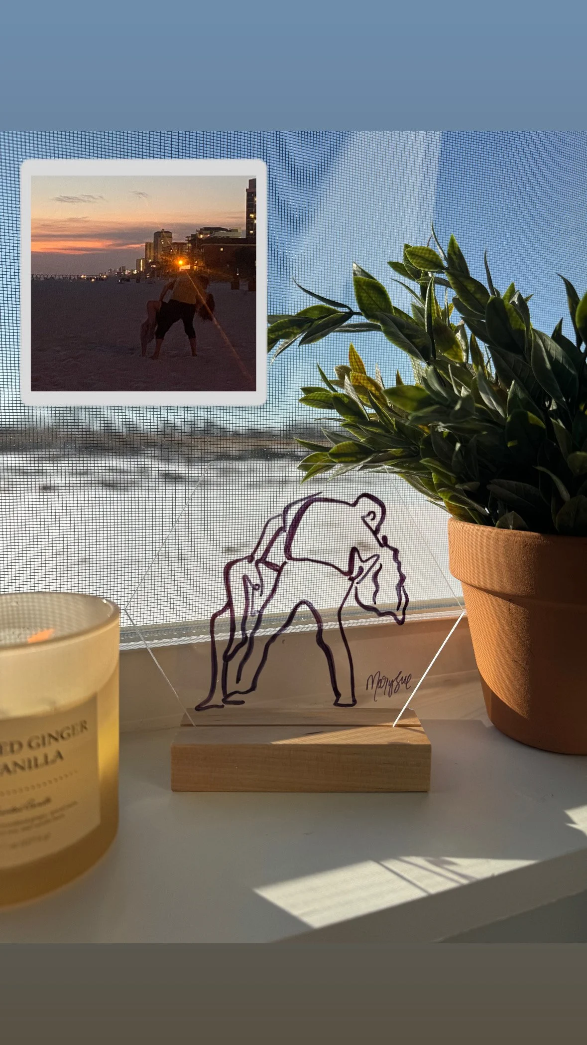 Drawing on Plexiglass