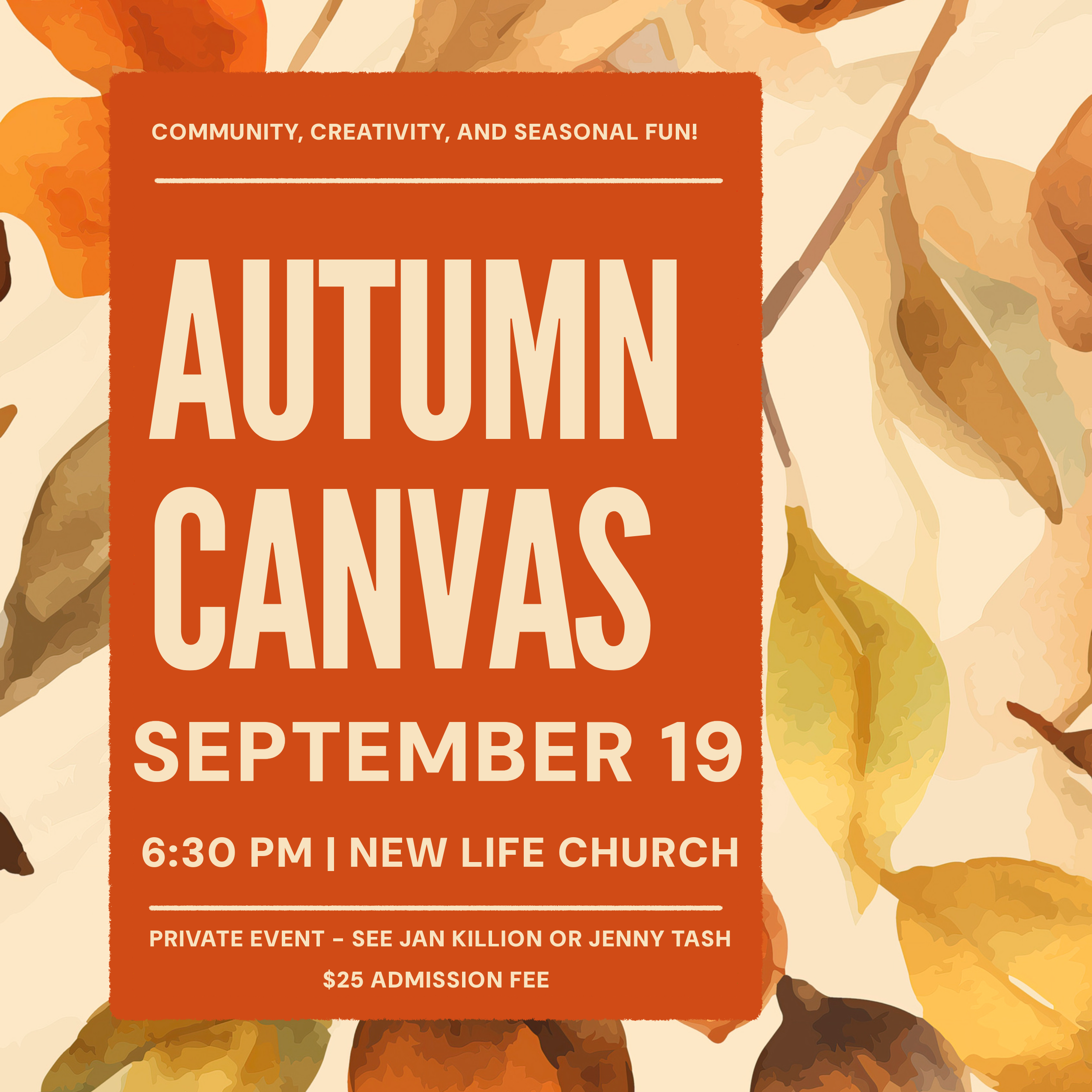 New Life Women's Ministry Painting Event - Sept 19, 2026