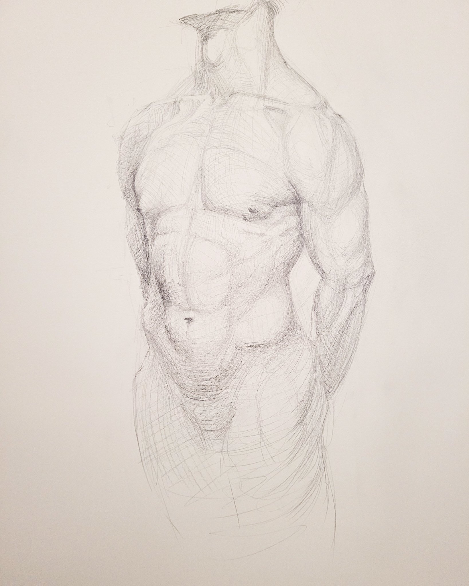 Pencil Sketch of life drawing model