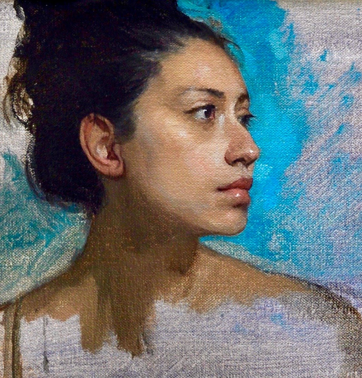Painted Portrait by Laurel Stern Boeck