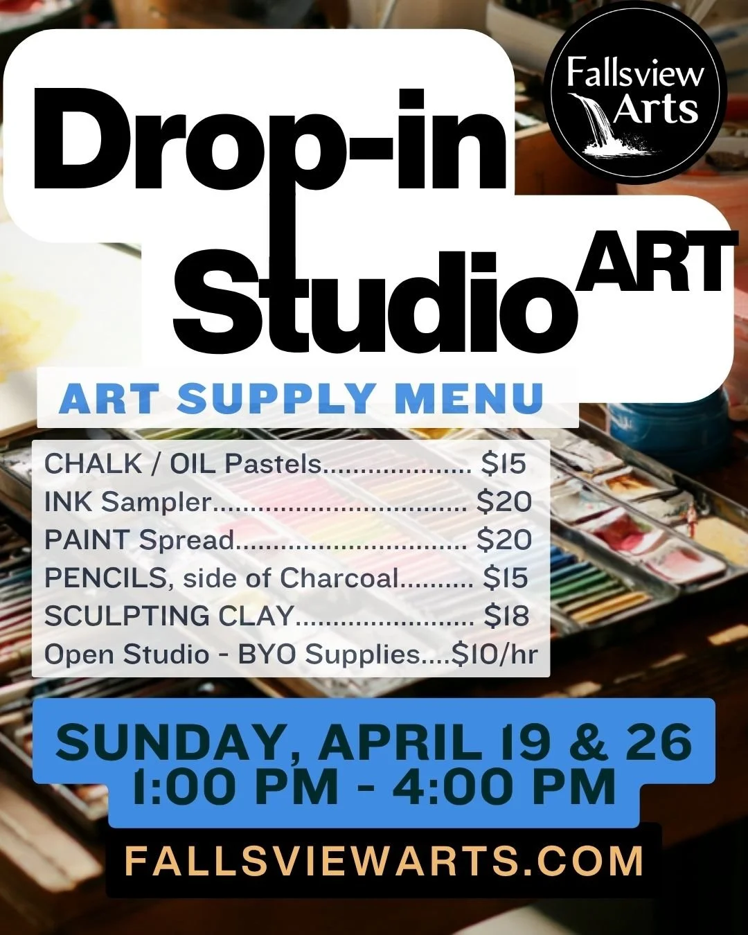 Drop In Studio Art with art supplies