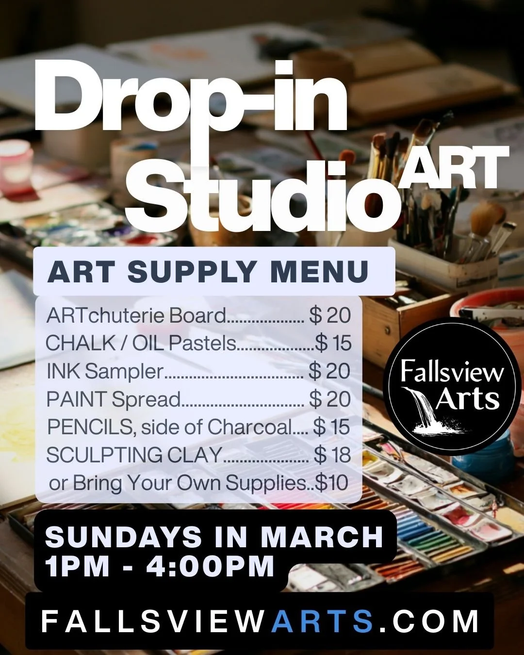 Fine art supplies at Fallsview Arts