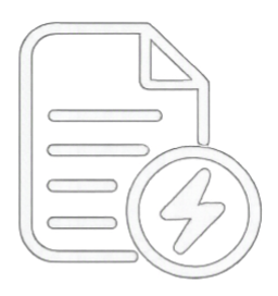 Symbolbild eines Dokuments mit Blitz-Icon, das auf einen PDF-Dateityp hinweist.