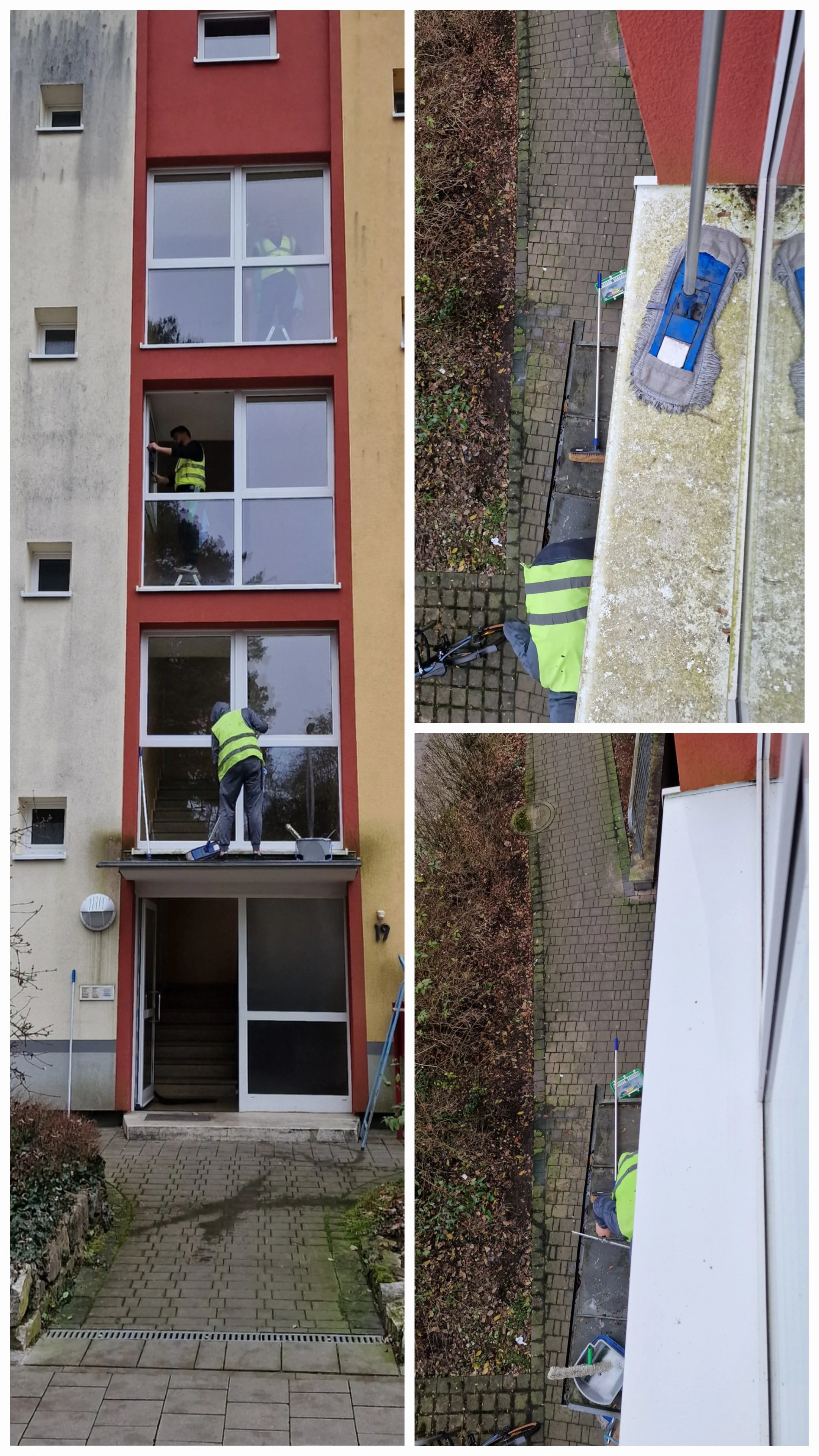 Professionelle Glasreinigung eines Treppenhauses in Erlangen