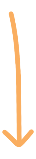 An illustration of a downward-pointing arrow in orange.