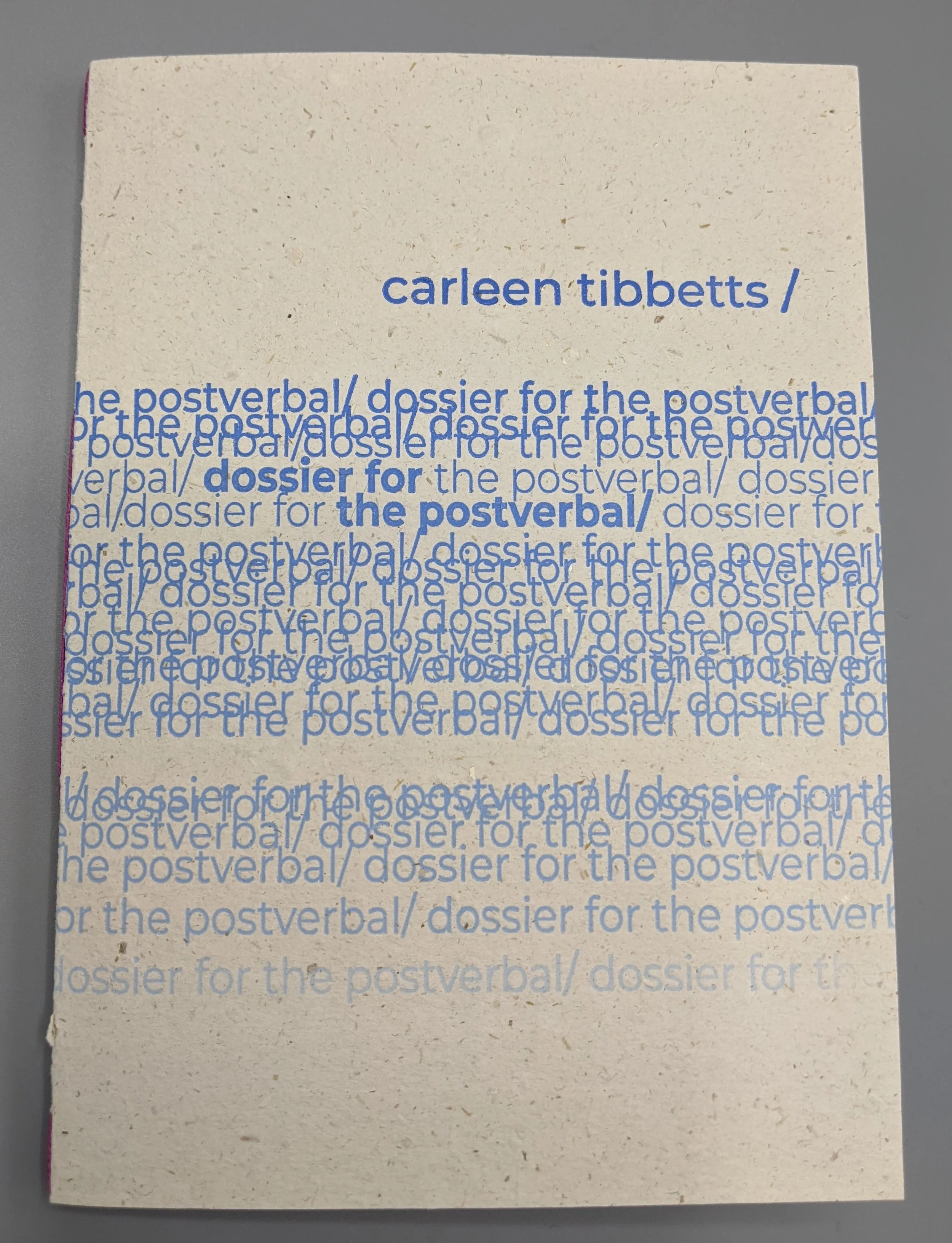 dossier for the postverbal/ [Digital Version]