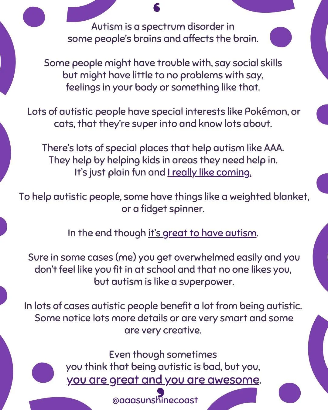 What our kids say...