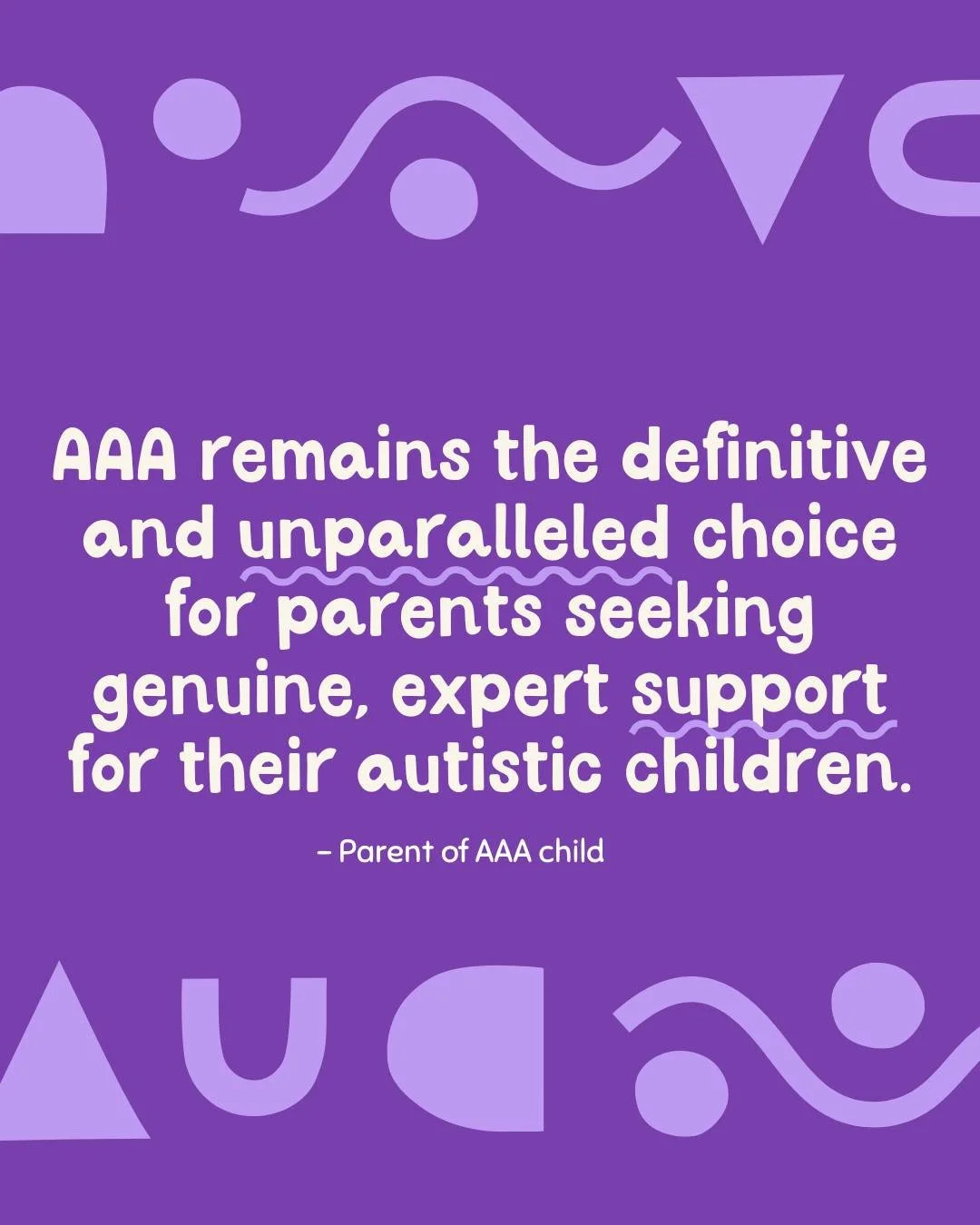 A final post for the year. We just had to share such wonderful feedback from an AAA parent. What a joy it is to work with such amazing children and to support our wonderful community.