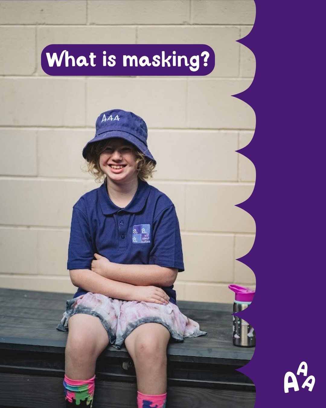 Masking is when a child hides parts of themselves to meet expectations or fit in.
It&rsquo;s not about choice, it&rsquo;s about feeling safe.

Masking can look like:
🟣 holding it together at sessions or school
🟣 increased exhaustion or irritability