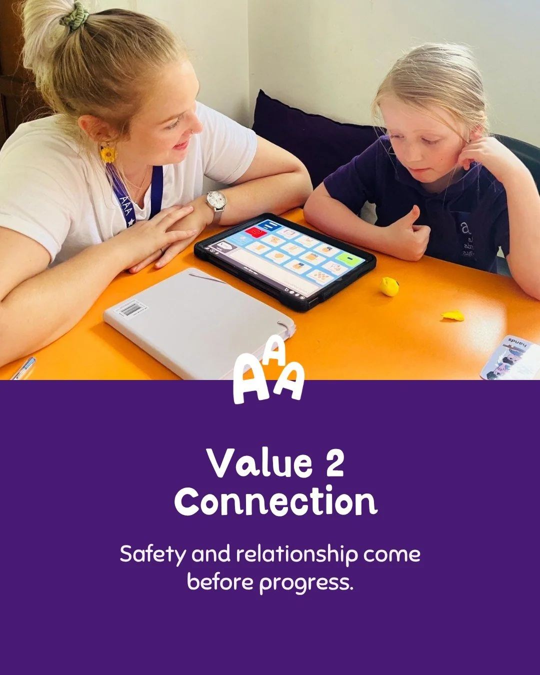 We believe growth happens in the context of safe, trusting relationships. That&rsquo;s why we prioritise emotional safety, co-regulation, and connection before expecting participation, learning, or change.