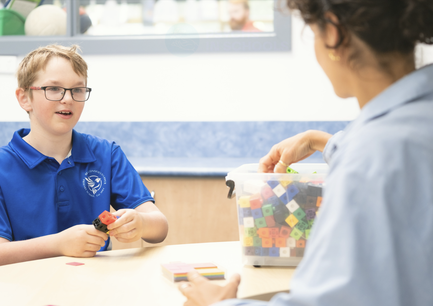 School kid with counsellor