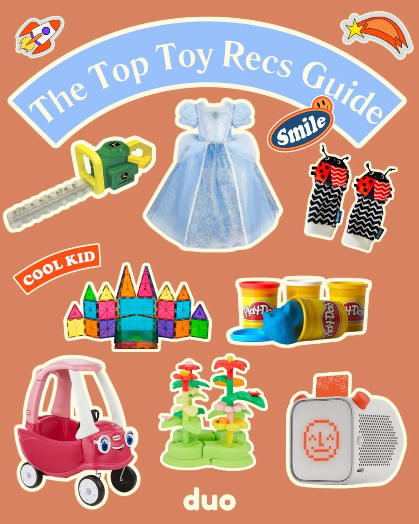 As first-time mums, we have NFI what toys kids are into and at what age. And unless you've had a 5-year-old who&rsquo;s obsessed with garbage trucks or a 3-year-old deep in their sticker era, buying gifts for other people&rsquo;s kids is a total stab
