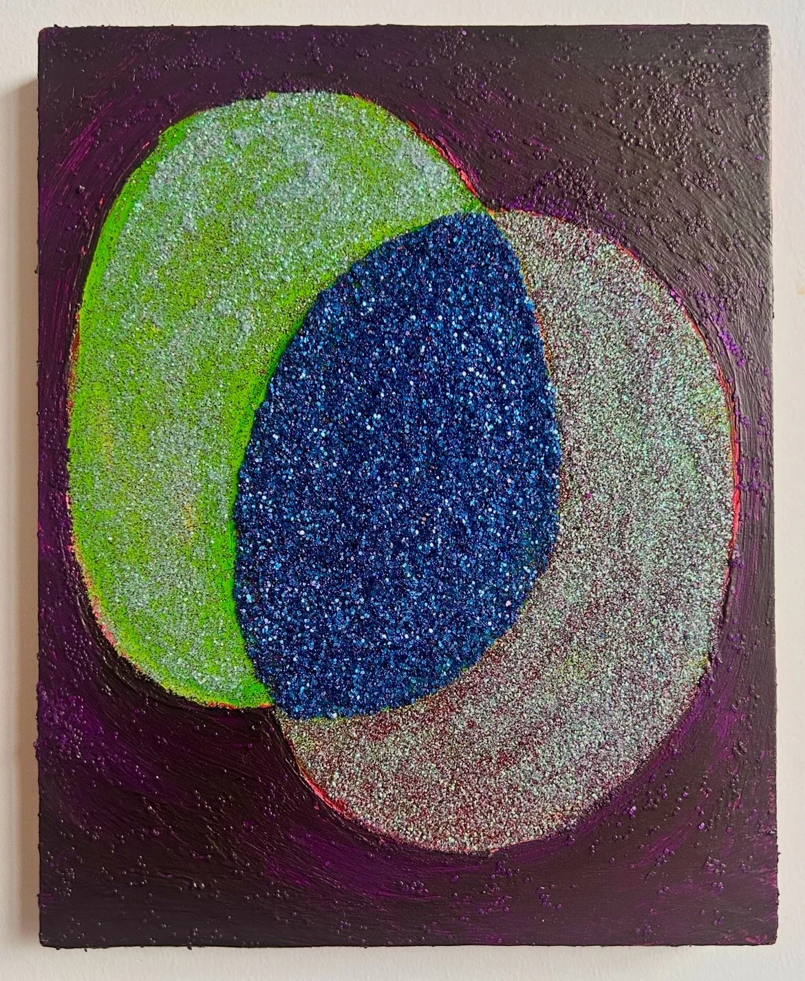 Overlap
10x8"
Acrylic and glitter on panel