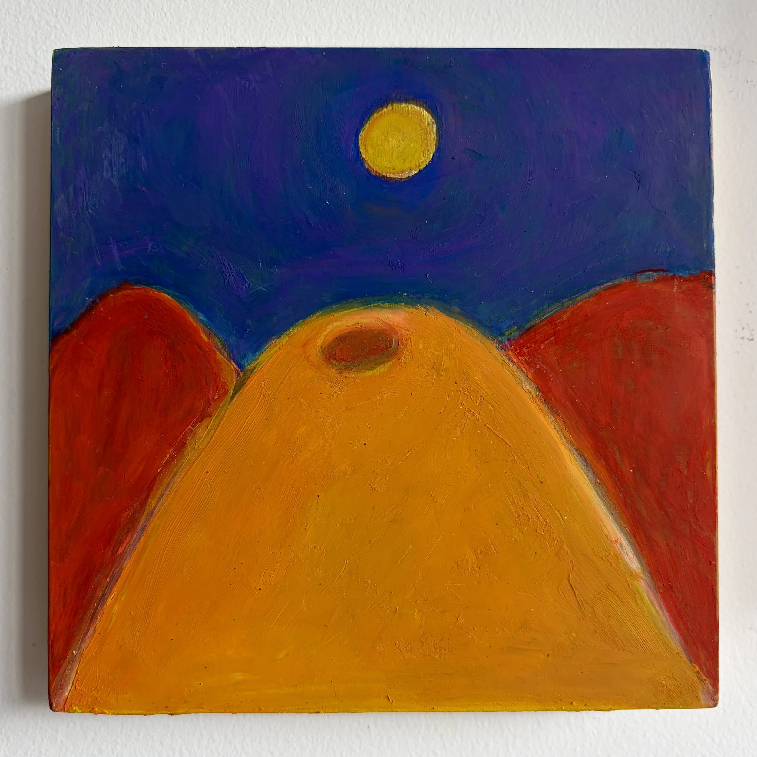 Mountains 2
6x6"
Acrylic and oil pastel on panel