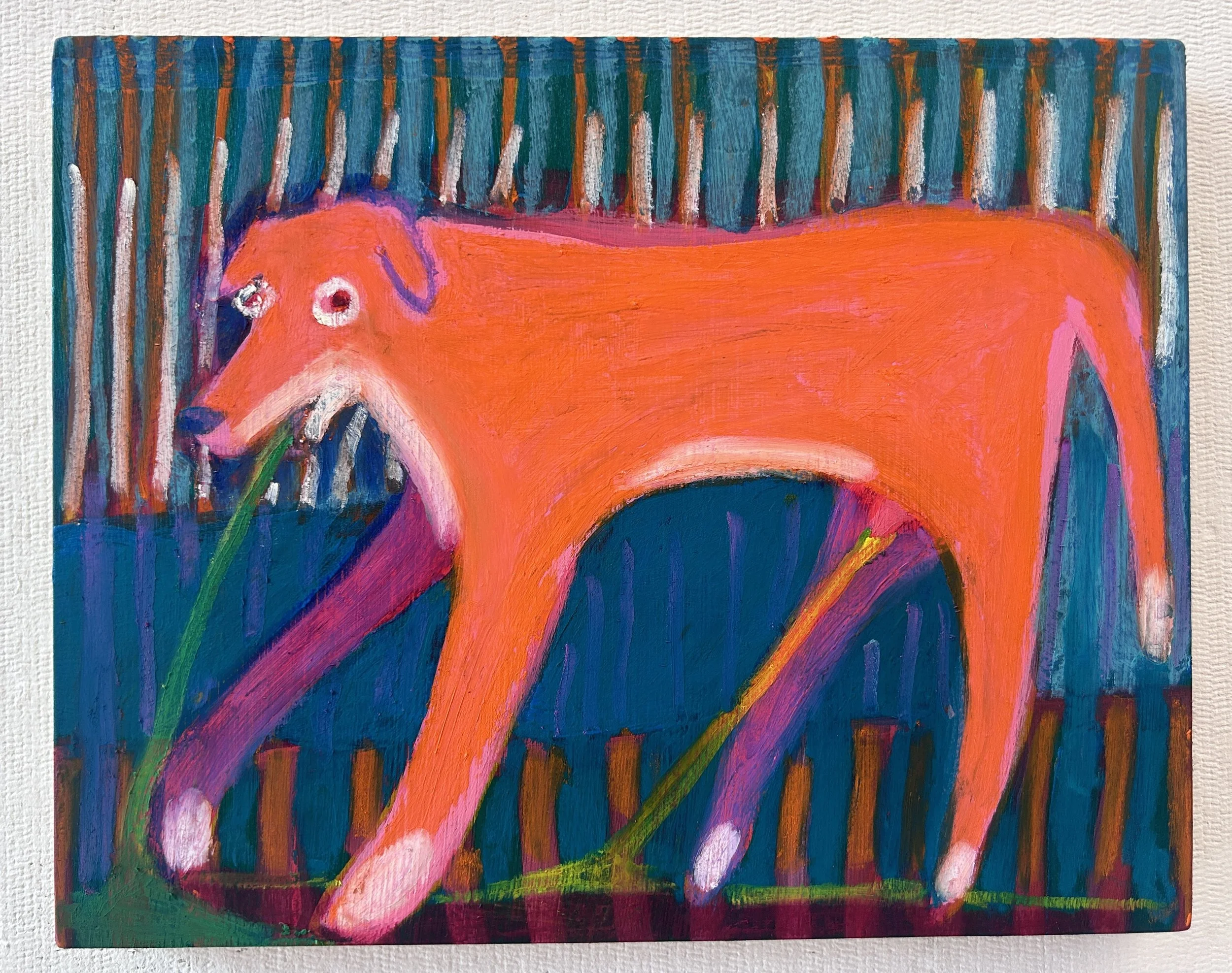 Piss Barf Dog 2
8x10"
Acrylic and oil pastel on panel