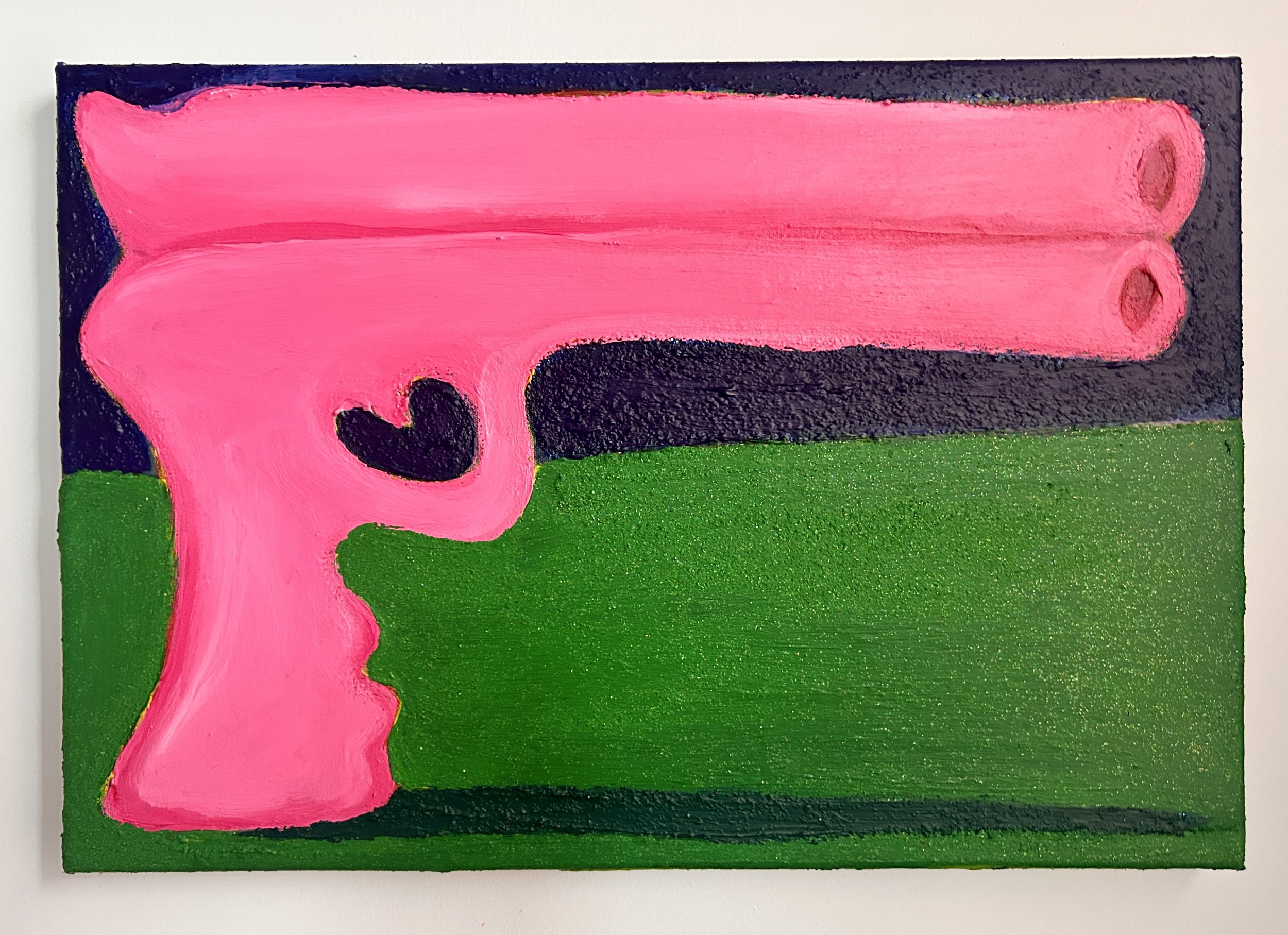 Gun
13x19"
Acrylic and glitter on canvas