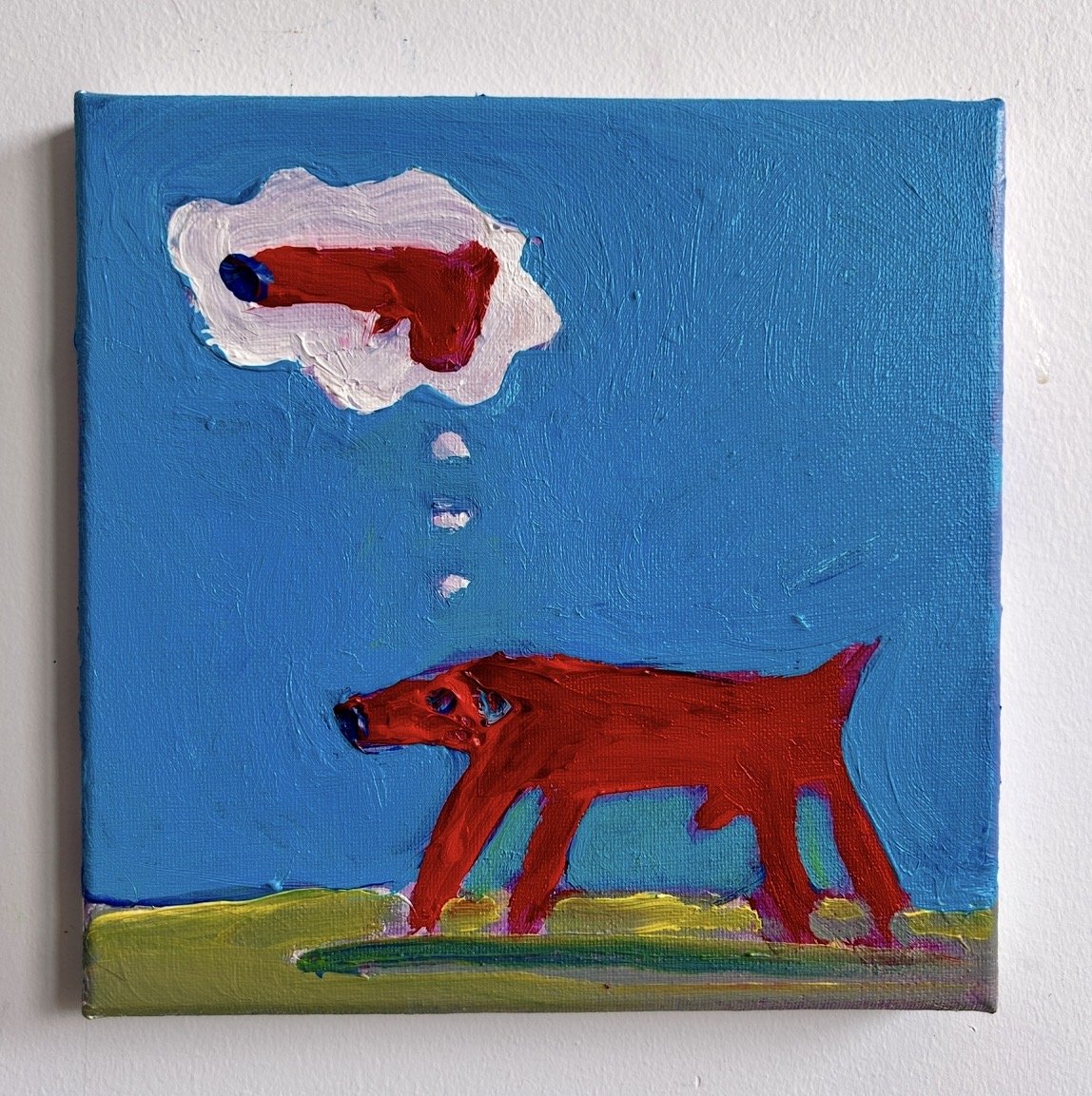 Dog and Gun
8x8"
Acrylic on canvas