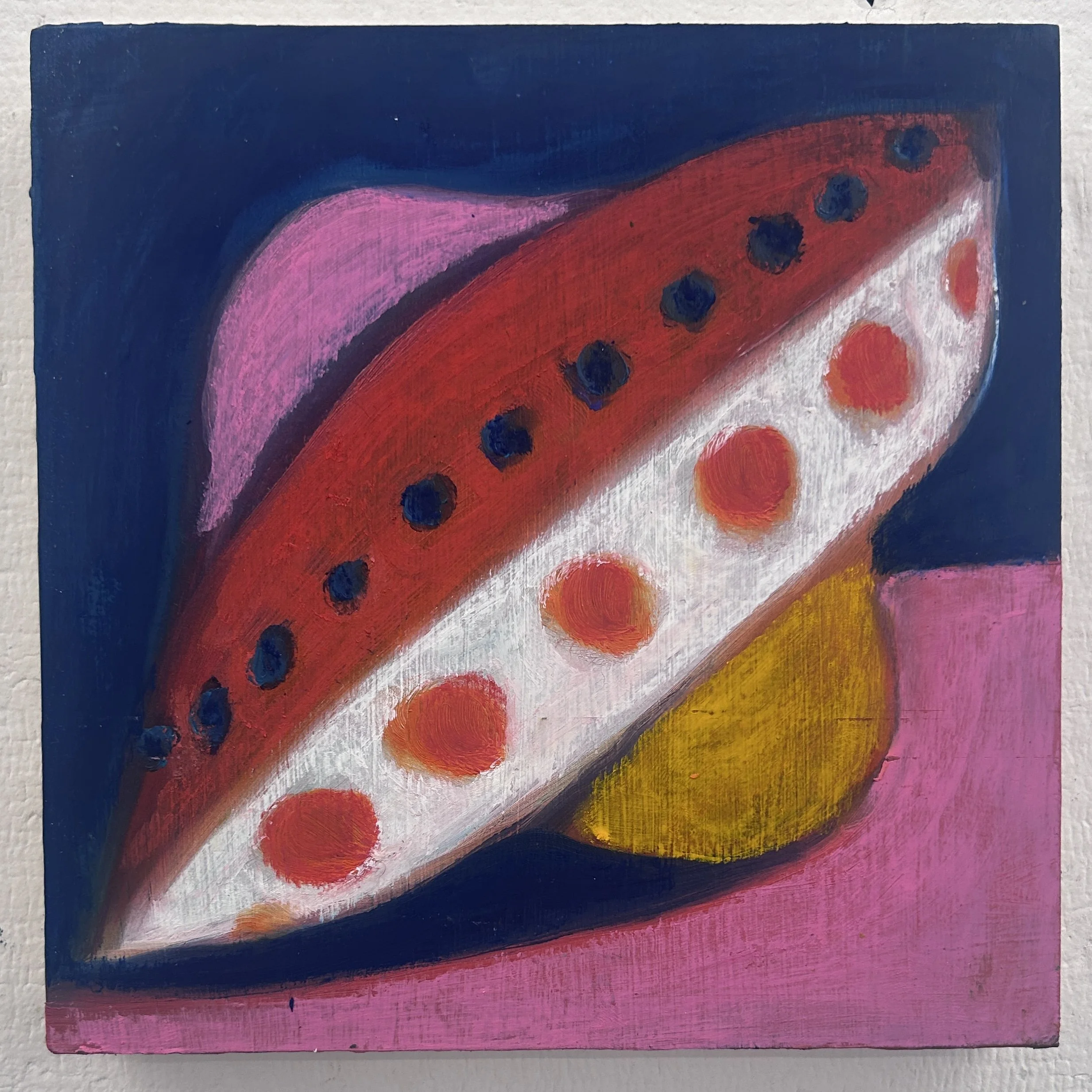 UFO 1
6x6"
Acrylic and oil pastel on panel
