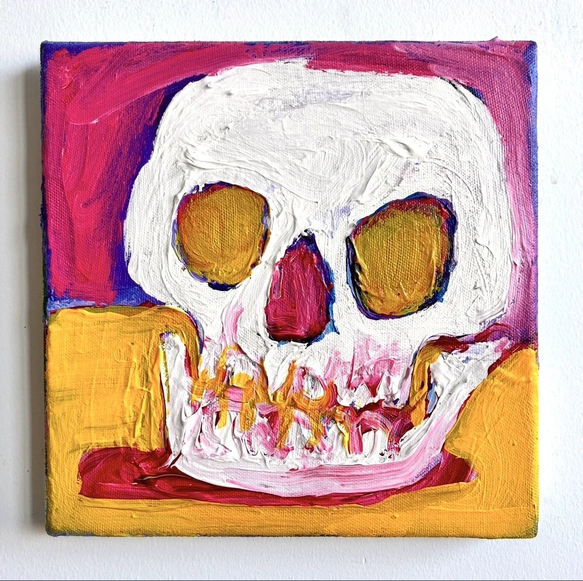 Skull
8x8"
Acrylic on canvas